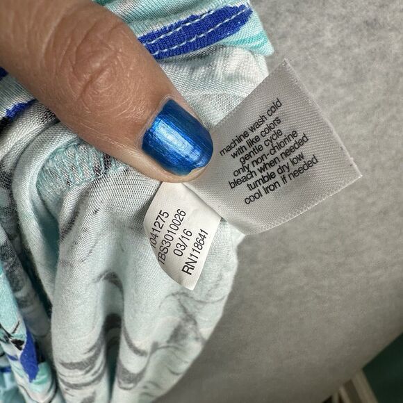 Lane‎ Bryant Plus Size 18/20 2X Midi Dress Feminine Suplice Smocked Waist Beach - Picture 9 of 11